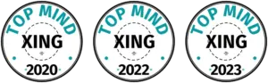 Siegel "XING Top Mind 202, 2022 und 2023"